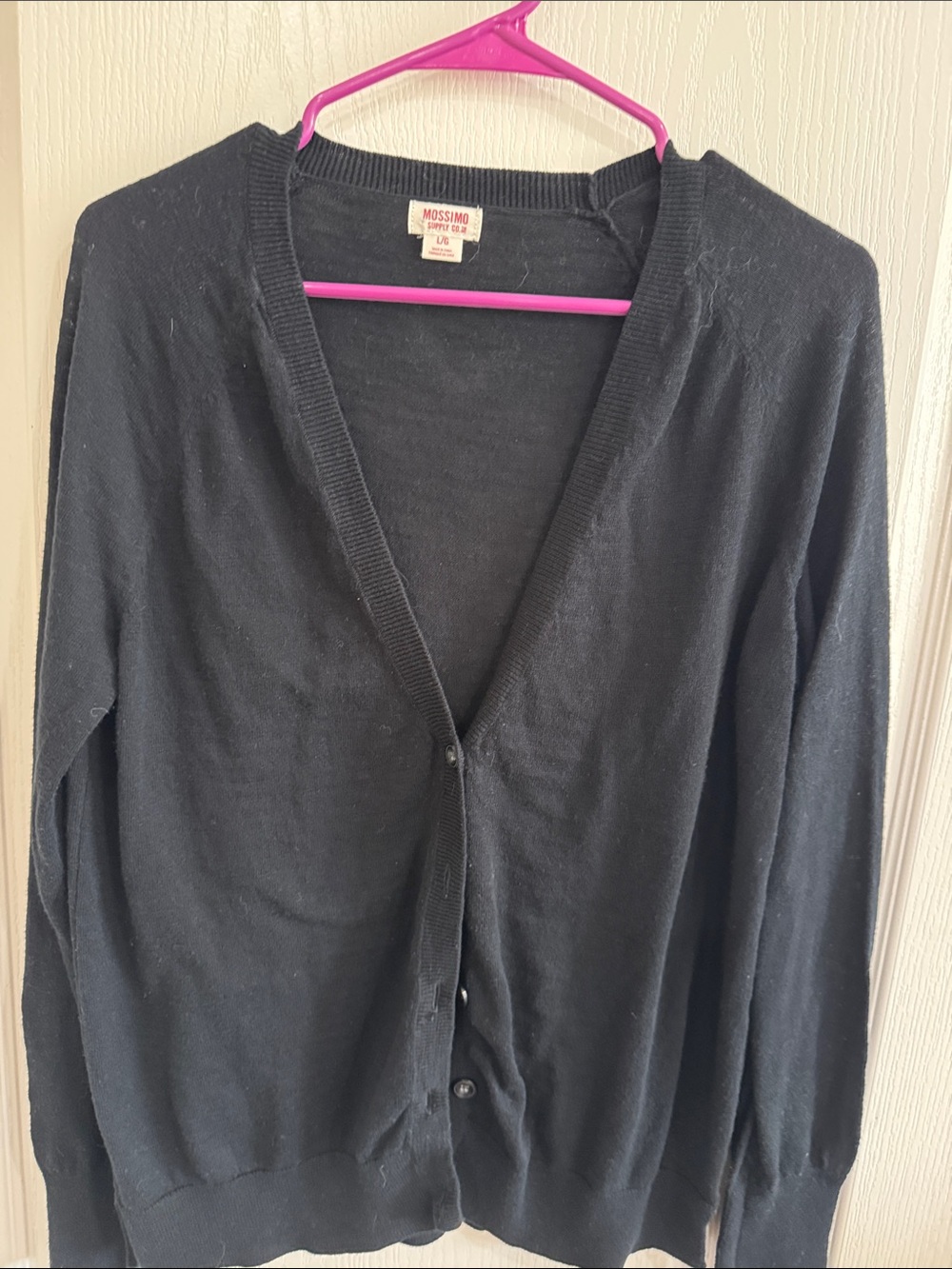 Mossimo Supply Co. Black V-Neck Button Cardigan